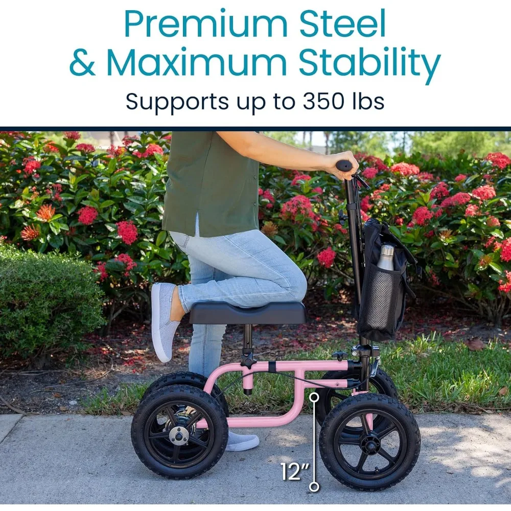 مشاية سكوتر للركبة لجميع التضاريس لإصابات القدم - أسطوانة عربة عكاز الساق المكسورة للبالغين للجراحة والقدم المكسورة وإصابة الكاحل #5