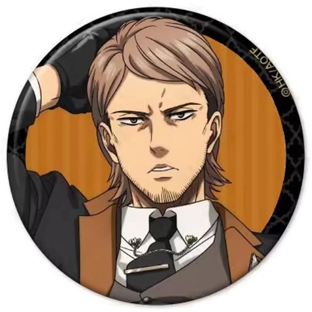 58 مللي متر أنيمي هجوم على تيتان إرين جايجر ليفي أكرمان تأثيري حلي شارة دبوس SPTE صفيح بروش دعامة عيد الميلاد جيلف #5