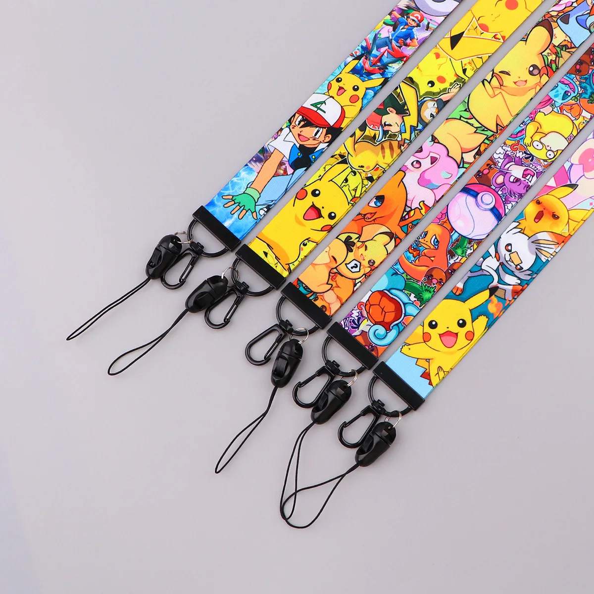 Anime Figures Pokemon Lanyards For Neck Strap ID Badge Holder Keychain Cartoon Pikachu Hang Rope Accessories Kids Toys Gifts