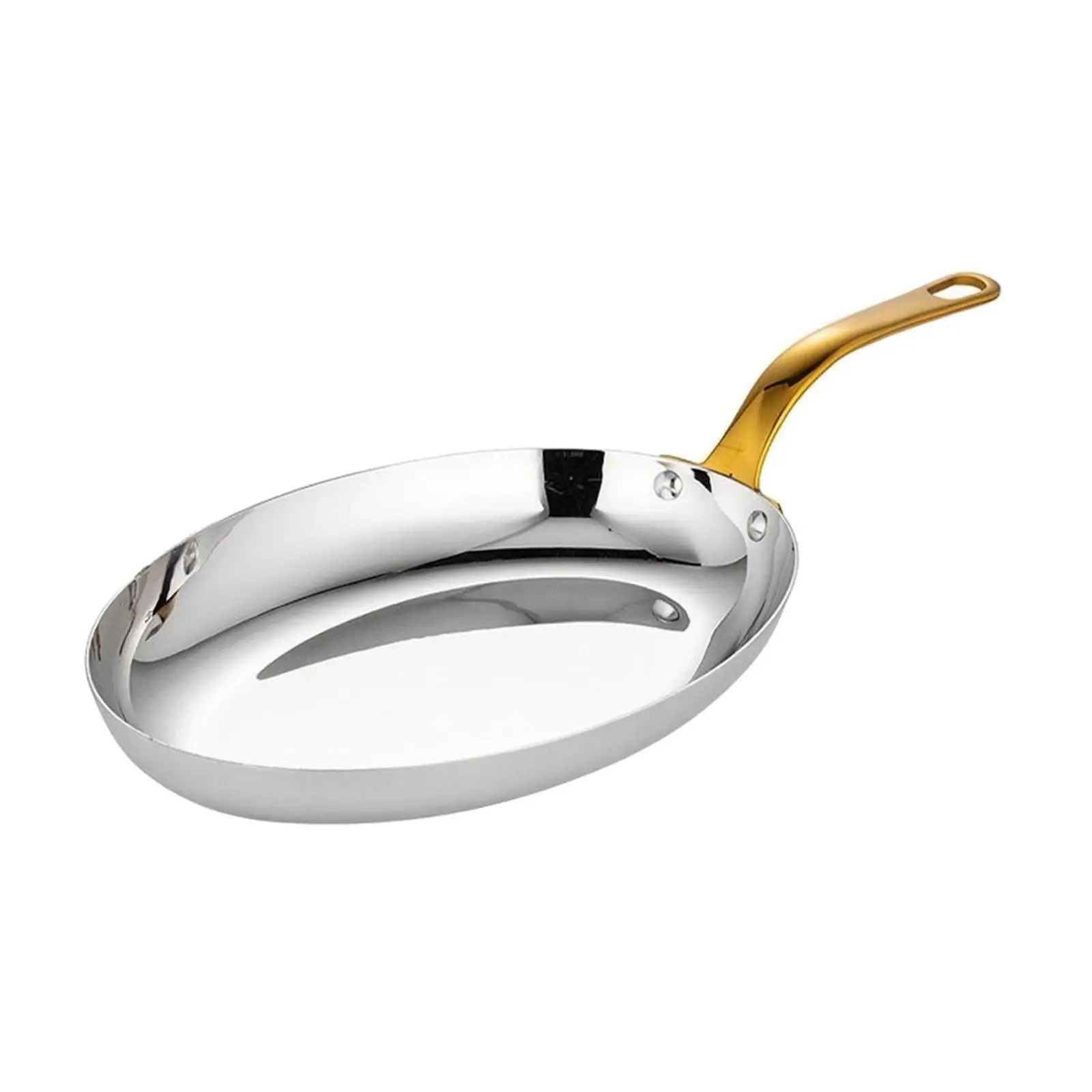 Oval Egg Pan Stainless Steel Skillet for Searing Pan Frying Baking and Elegant Serving Dish for Family Dinners and Special