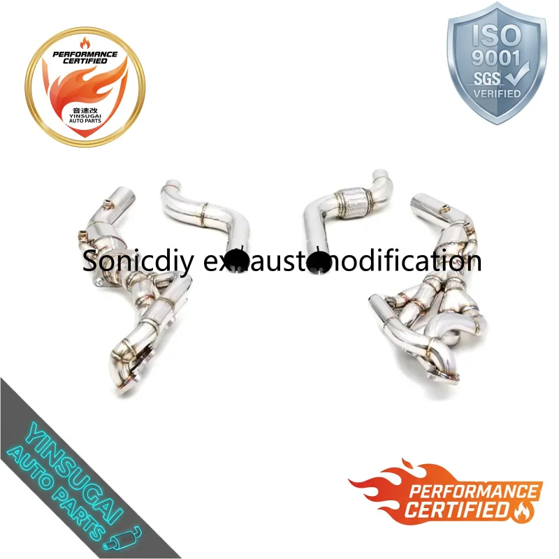 SS304 Racing Exhaust Manifold Header Fit for Ford Mustang 5.0L 2015-2024 High Performance Exhaust System Parts