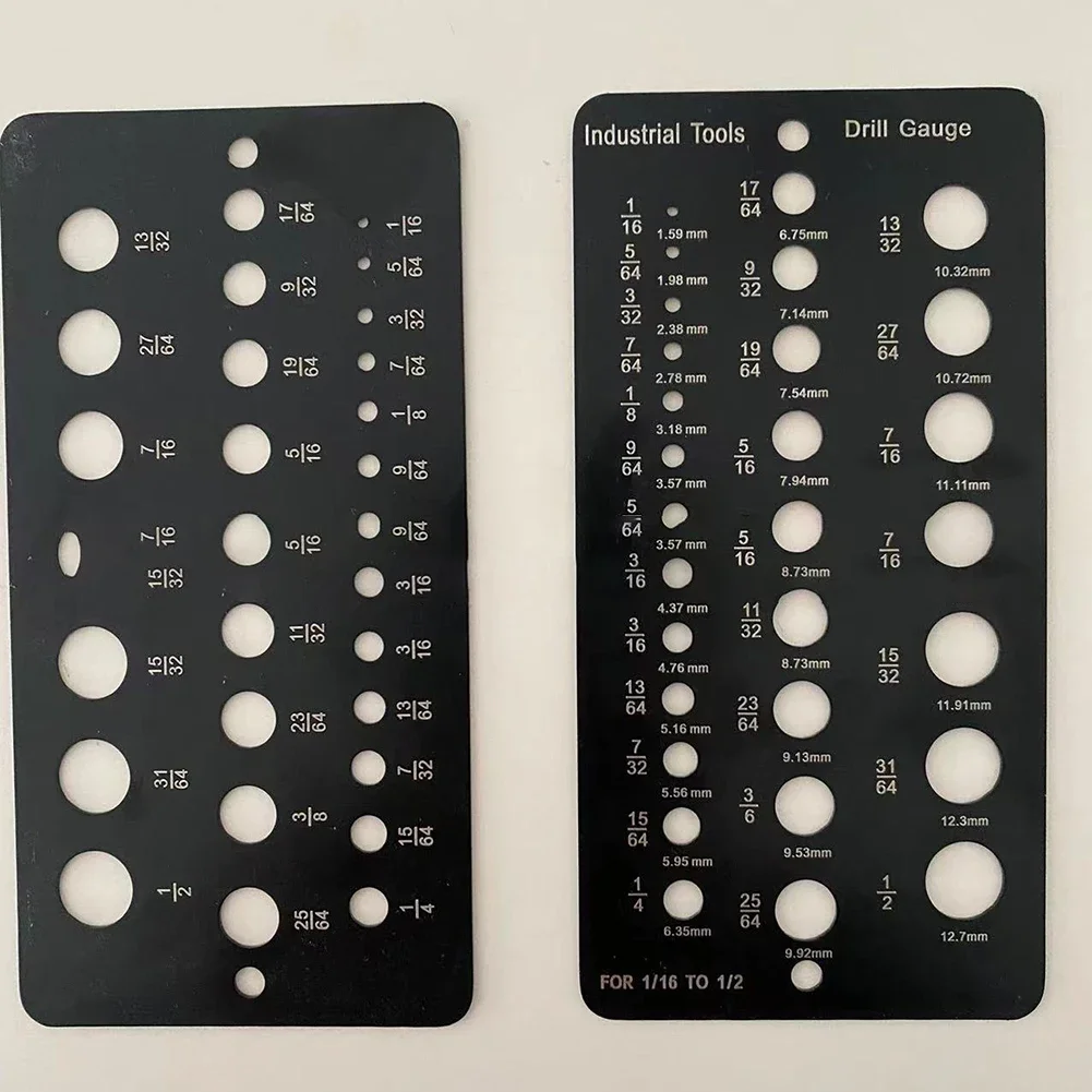 Drill Bit Gauge Fractional Drill Bit Size Gauge,29-Holes Metric Size Drill Bit Gauge For 1/16 Inch To 1/2 Inch Drill Bit