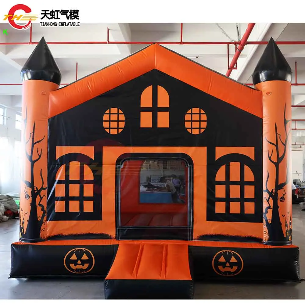 빠른 배송 13*13피트 풍선 유령의 집 바운서 문워크 야외 대형 풍선 할로윈 바운시 캐슬 (무료 송풍기 포함)