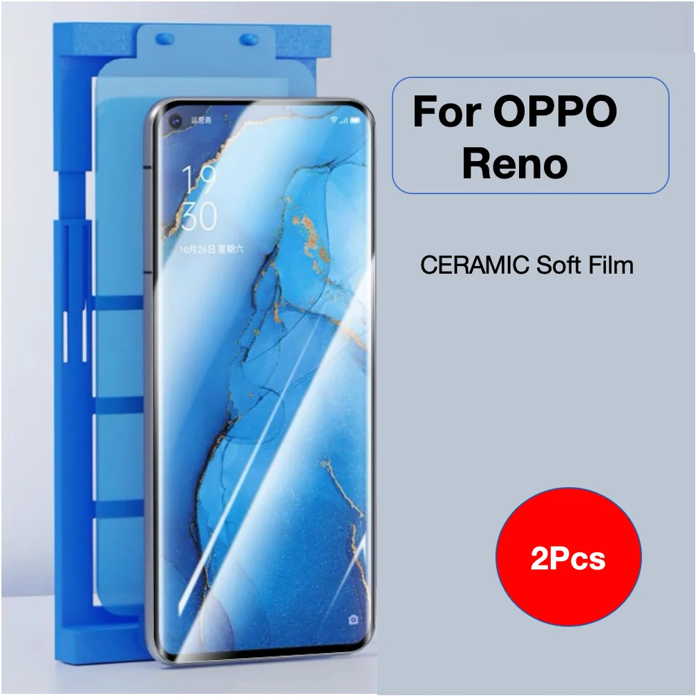 2pcs For OPPO Reno 11 10 9 8 7 6 5 4 3 12 Pro Plus Reno11 Reno10 Screen Protector Protective with Install Kit Not Tempered Glass