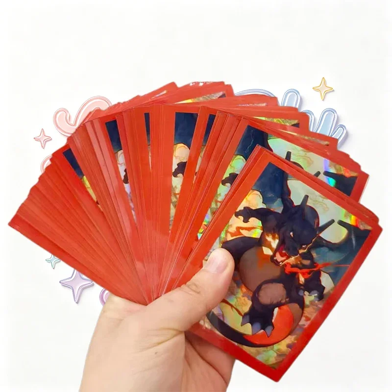 30 Stück Anime Kreative Charizard Umbreon Pocket Monsters TCG Kartenschutzhüllen Flash Deck Sleeves PKM Sammelkartenspiel Beutel Spielzeug – Detail 5