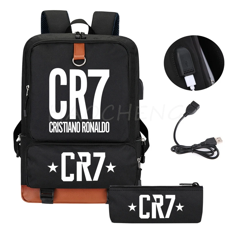 Fashion New CR7 Travel Backpack Multifunctional USB Backpacks Outdoor Laptop School Bags Male Female Back Packs Big Mochilas