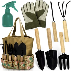 Garden tool setWood handle Mowing Garden Tool set Pruning scissors Stainless steel gardening tool