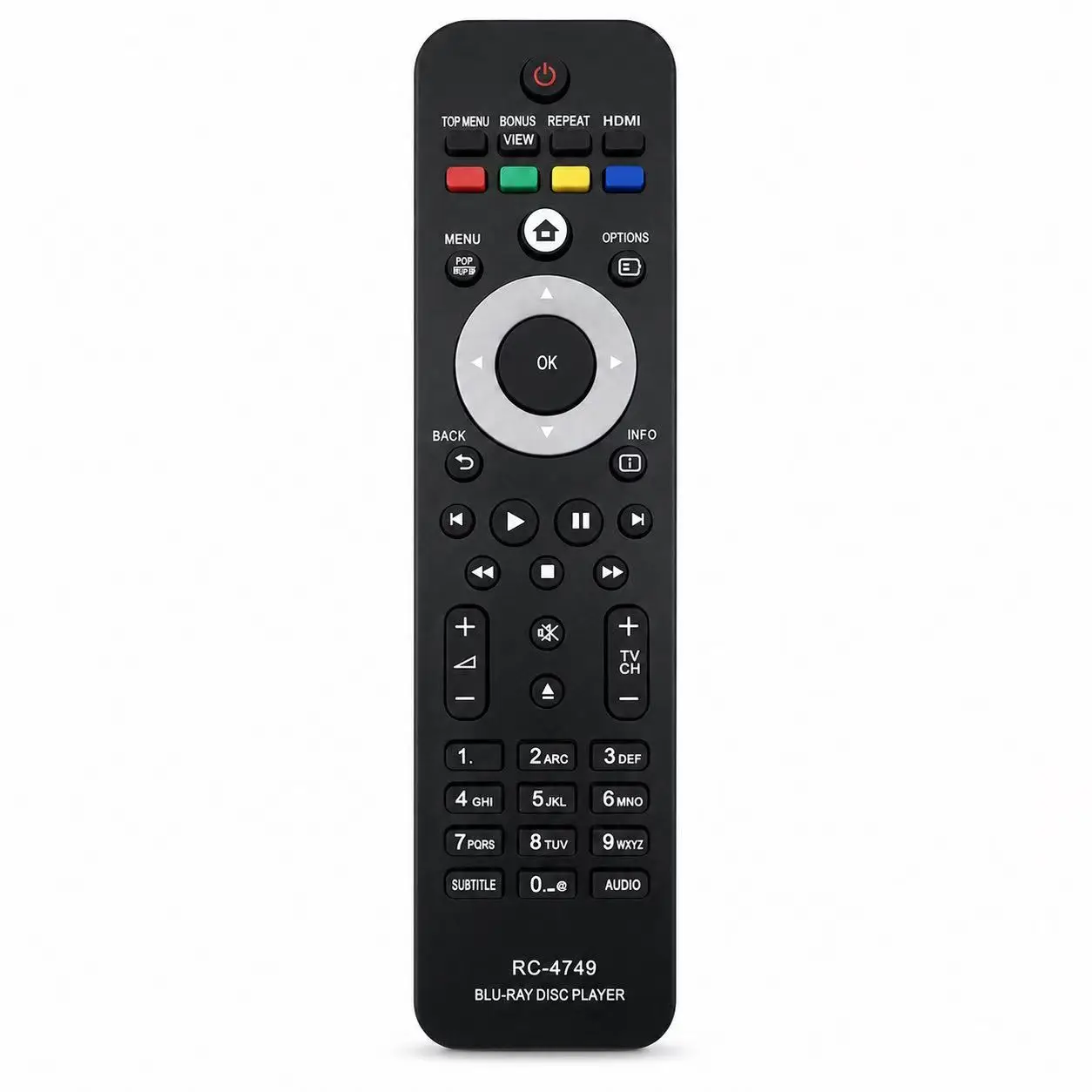 Replacement RC-4749 Remote Control For PHILIPS Blu-ray Disc Player BDP2500 BDP2600/98 BDP2610  BDP2700 BDP3000  BDP3020