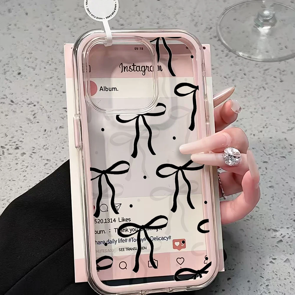 Einfache Polka-Dot-Schleifen-Handyhülle für Samsung Galaxy S26 Ultra S25 S24 Edge S22 S23 Plus FE A57 A54 A55 A16 A35 A36 A37 5G Cover – Detail 1
