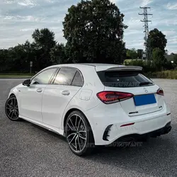 Car Black Rear Spoiler For BENZ A class W177 A180 A160 A200 A220 A250 A45 A35 Hatchback 2019 2020 2021 ABS Rear Spoiler
