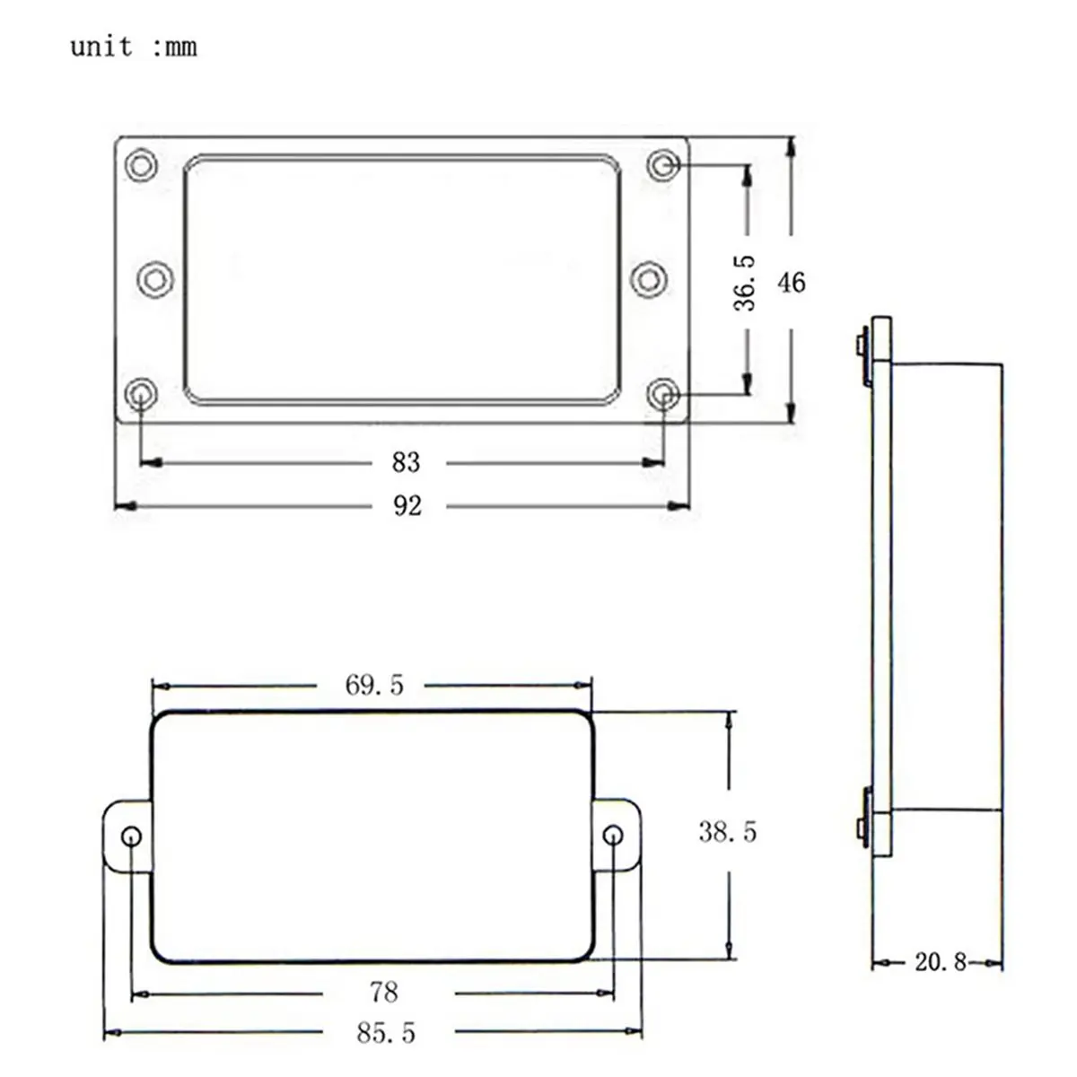 

4 активных звукоснимателя Humbucker с крышкой для батарейки для 6-струнных электрогитар