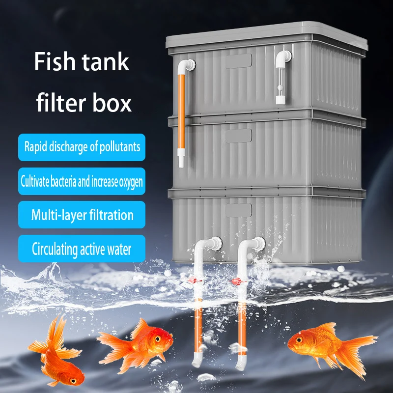 Aquarium Filters Turtle Turnover Box Aquariums Circulation Filters Purifier System Fish Tank Large External Hang on Filter Box