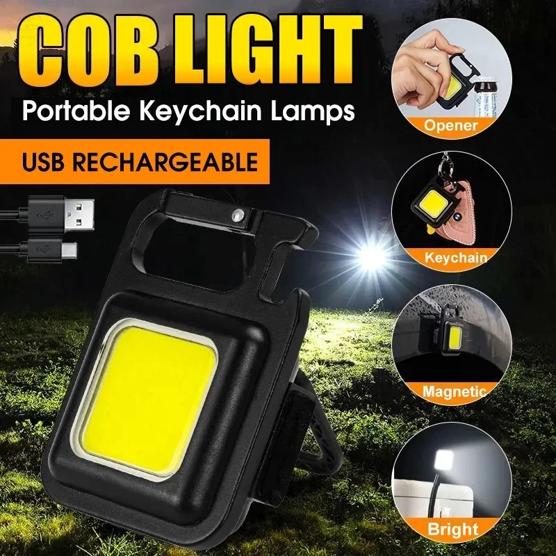 

X-TIGER Mini Glare COB Work Lamp USB Charging Multifunctional Portable Pocket Flashlight 800 Lumens Night Security LED Light