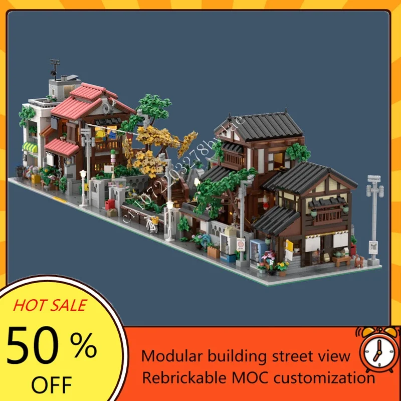 10027 PCS Japanese Modular Collection Modular MOC Creative street view Model Custom Puzzle DIY Architecture Education Toys Gifts