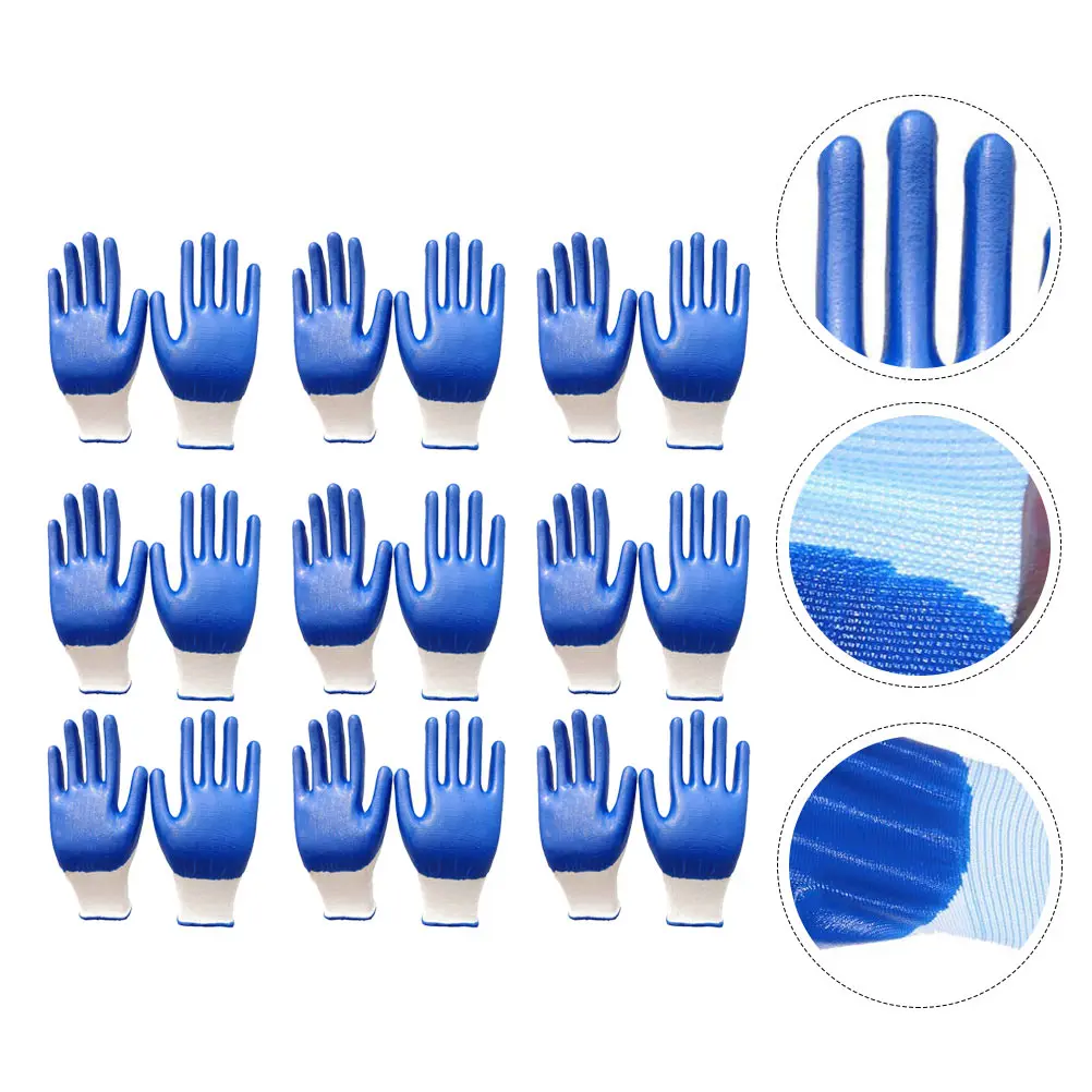 

12Pairs Protective Gloves Wear-Resistant Garden Work Gloves for Gardening Hand Protection