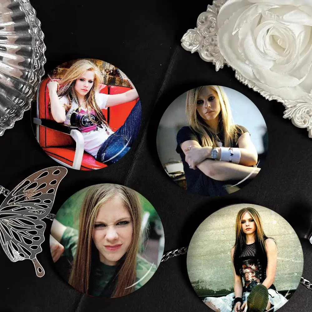 Singer A-Avril L-Lavigne Customizable Soft Button Pin For Women Creative Jewelry Funny Badge Cartoon Lover Hat