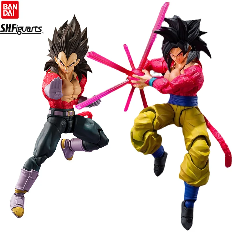 

Original Bandai Dragon Ball S.h.figuarts Super Saiyan 4 Son Goku Vegeta 2Set Figure Ss4 Shf Anime Action Model Toys Gift