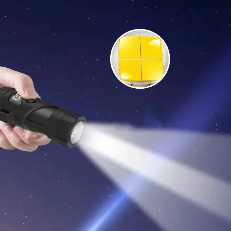 USB Electric Dual Arc Lighter Windproof Plasma Cigarette Lighter Multi Functional Portable Outdoor Bright Flashlight Waterproof