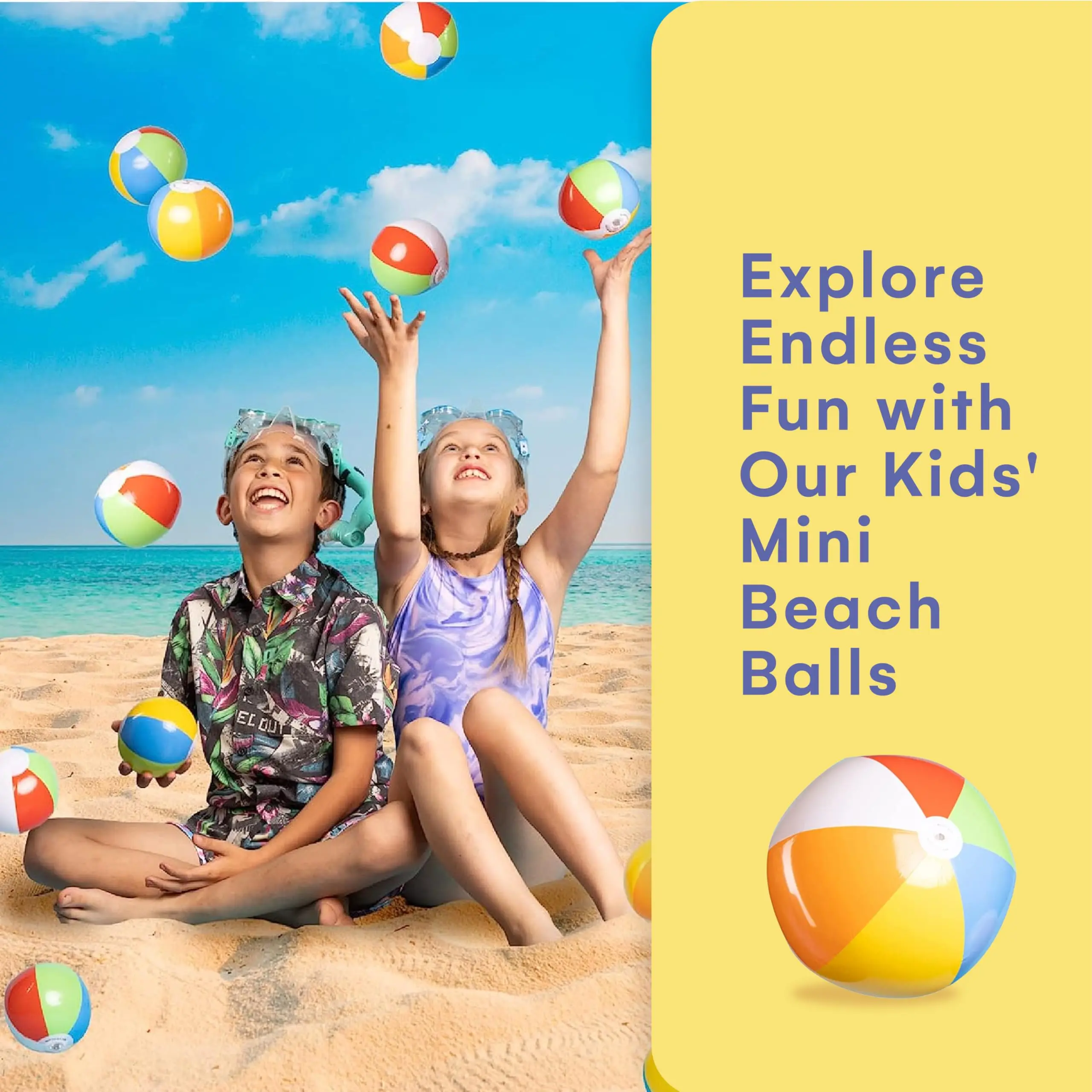Mini Beach Balls Bulk Pack - 6 Inch Inflatable Rainbow Beach Balls for Kids - Ideal Pool Toys, Centerpieces for Tables, Lake Toy