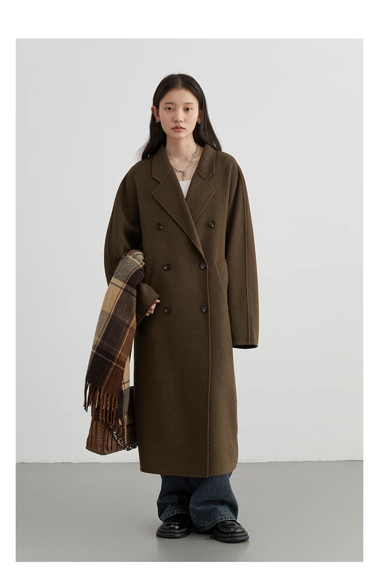 CHIC VEN Women Long Double-sided Woolen Coats Retro Loose Female Overcoat Double Breasted Ladies Windbreak Autumn Winter 2026 18 Sb63b95fe0ae940398b0d472ec889cd58C