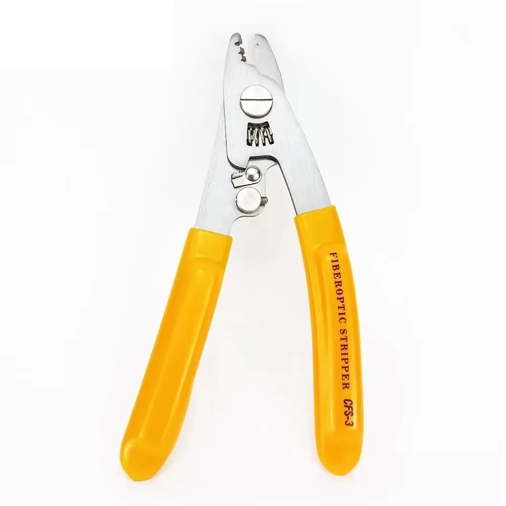 Bomurphy fFiber Optic Cable Stripper Tool Stainless Steel Three Hole Pigtail Cable Stripping Plier