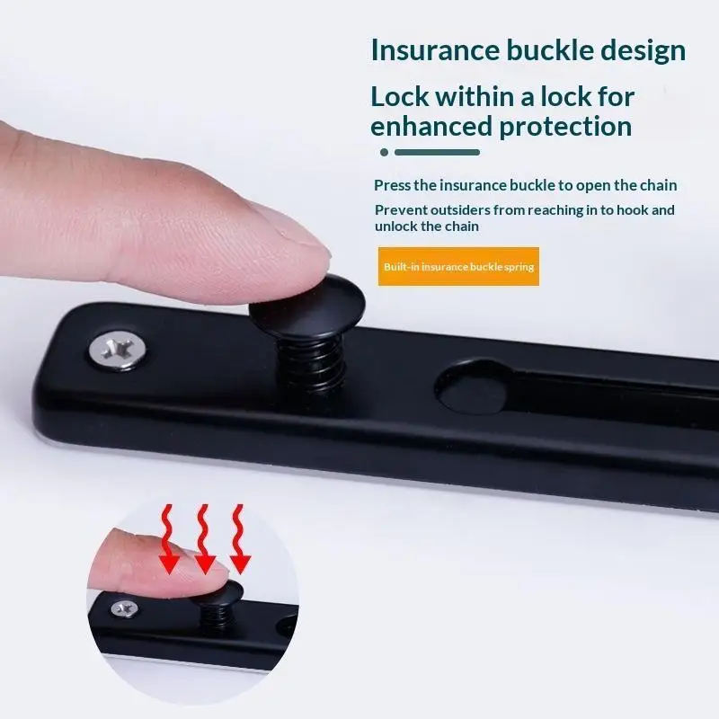 Door Chain With Lock Door Lock Bolt Chain Kids Safety Security Home Latch Buckle Guard Lock Anti-Theft Hardware Accessorie