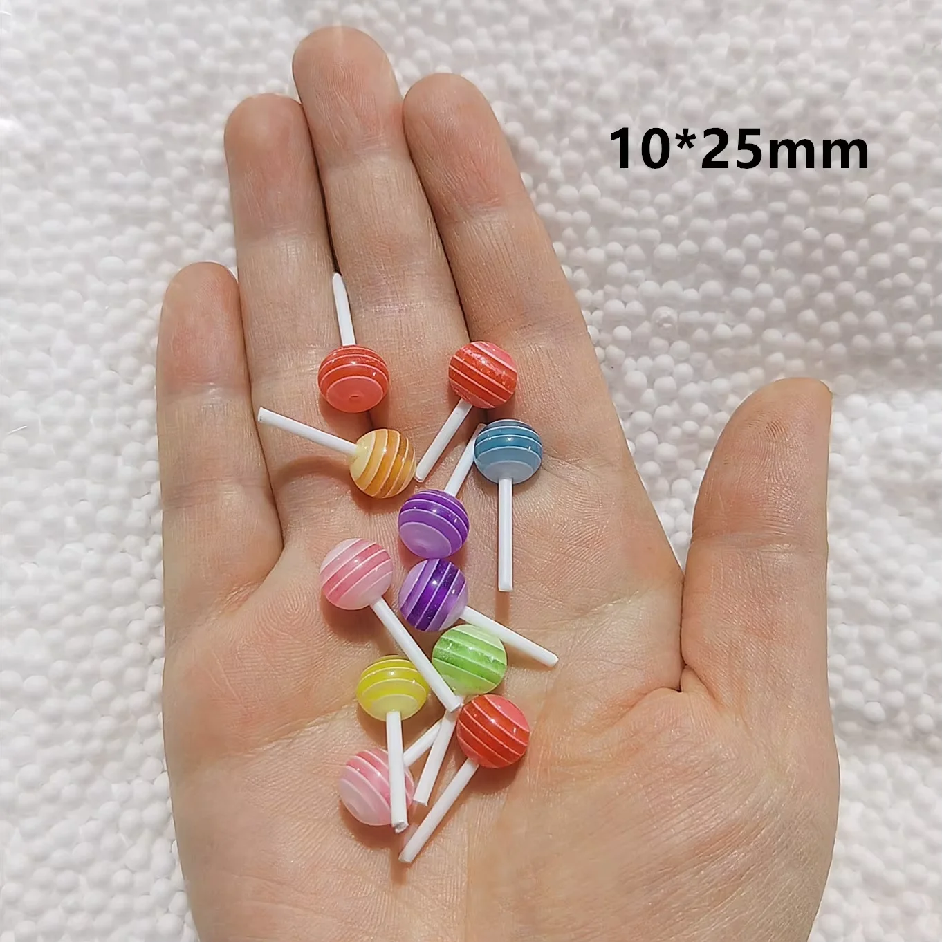 20 stücke Simulation Lollipop Miniatur Dekor Kuchen Tropfen DIY Telefon Fall Dekor Acryl Lebensmittel Dekor Süßigkeiten Miniatur Dekoration – Detail 3
