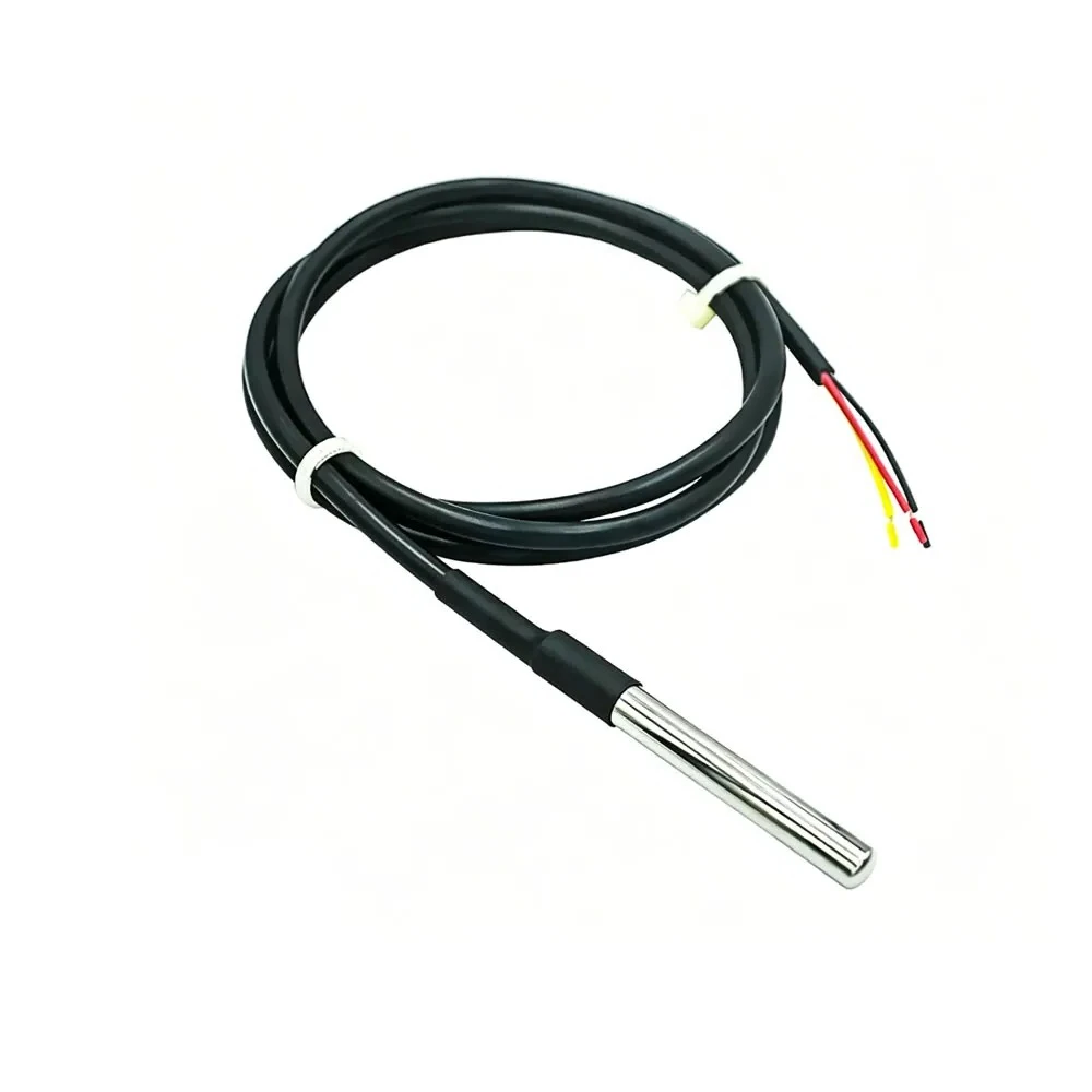 DS18B20 1m Stainless Steel Waterproof DS18b20 3m 5m Thread Temperature Probe Temperature Sensor 18B20 Cable For Arduino