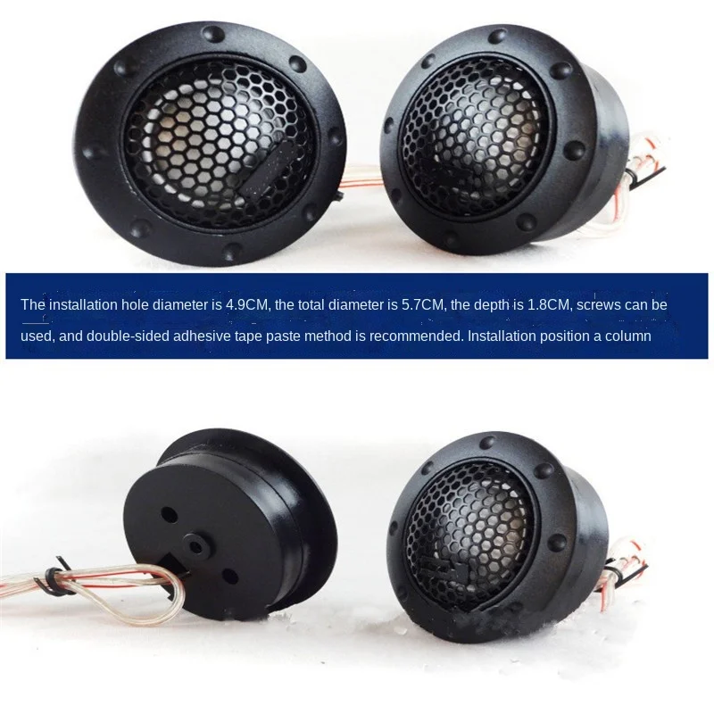 2PCS Car Tweeter Loudspeaker 180W 4Ohm Audio 1'' 2.5 Silk Film For Car Modification High-Pitched Car Audio Modification Universa