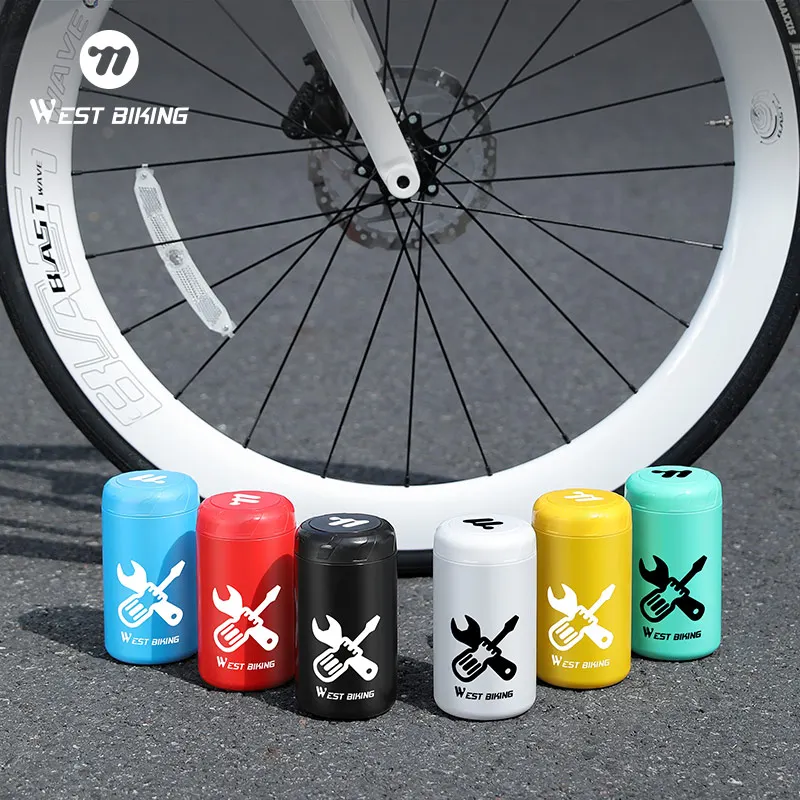 

WEST BIKING Bicycle Tool Bottle Bike Repair Storage Capsule MTB Road Bike Portable Waterproof Cycling Tool Canister Accessories