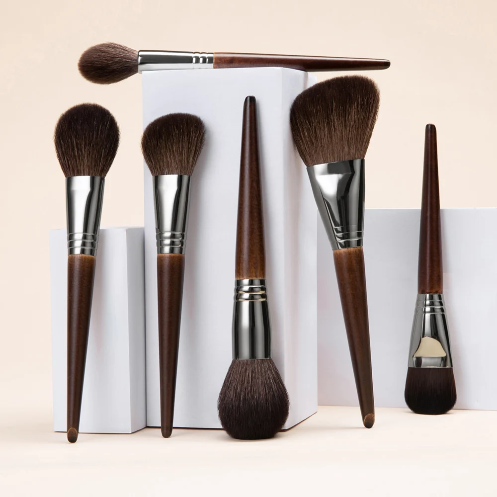 Bethy Beauty 24PCS Natural Goat Hair Makeup Brushes Set Professional Kit blending smudging brush shader