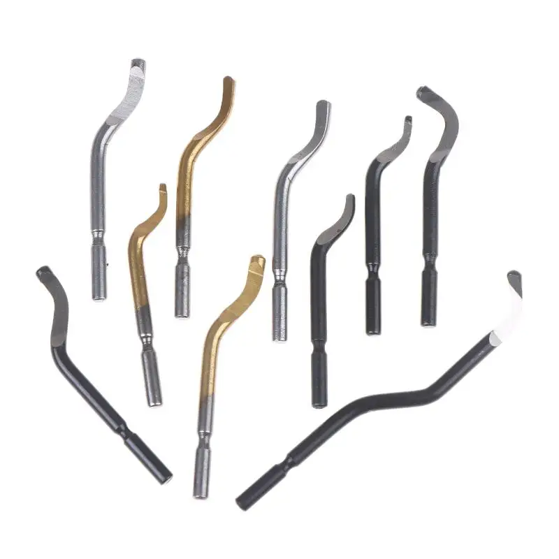 10 peças bs1010 bs1012 bs1018 bk3010 bs3010 ferramenta de limpeza de rosca interna lâminas giratórias de alta velocidade de 360 graus para sistema de rebarbação