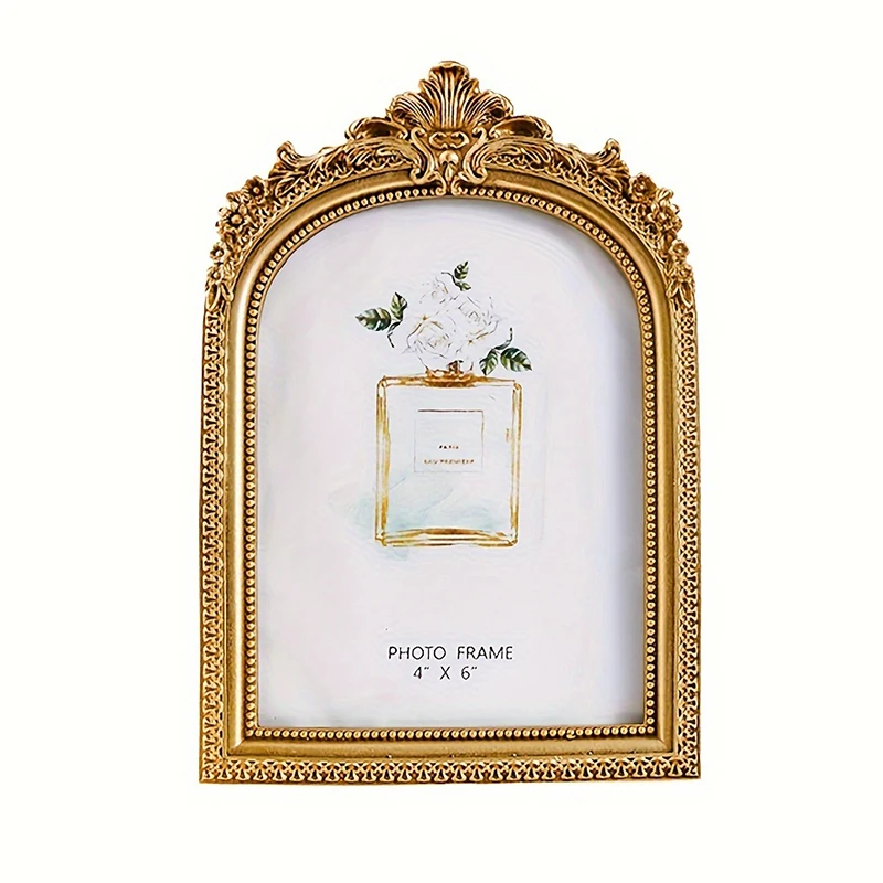 6/7/8 Inch Photo Frame Vintage Wedding Photo Frames For Home Decor Living Room Decoration Desk Gold Picture Frame Luxury Carving