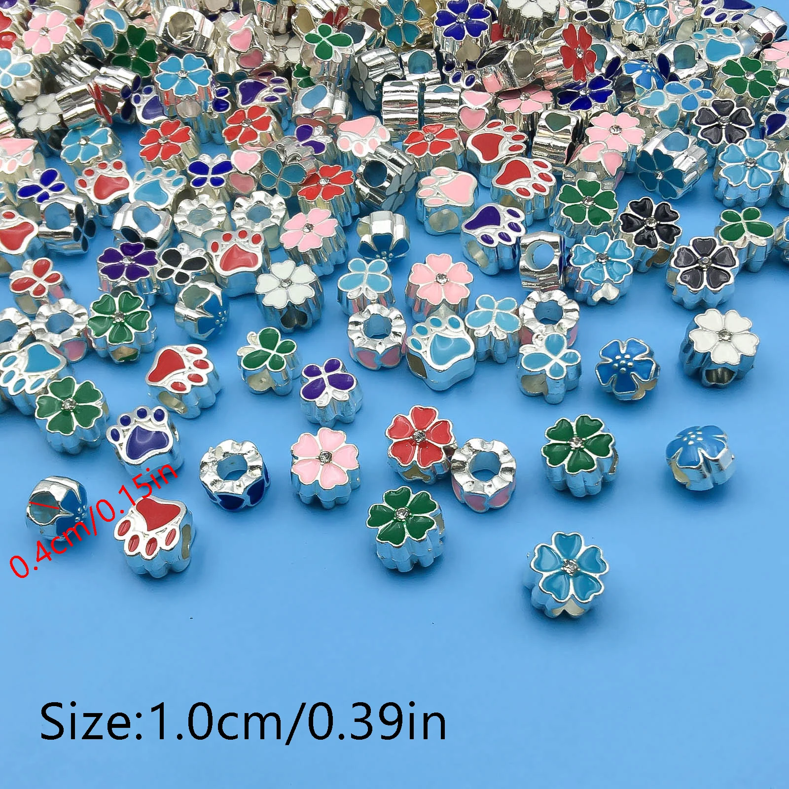 Zufällig mischen 8/10 stücke perforierte Legierung Emaille großes Loch isoliert Perlen für DIY Zubehör Perlen für Schmuck Herstellung hand gefertigt