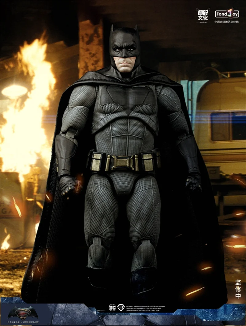 Fondjoy Original 1/9 Scale Collectible 19cm Figure BVS Light Armor Big Ben Batman Full Set with 2 Head Model 7.6