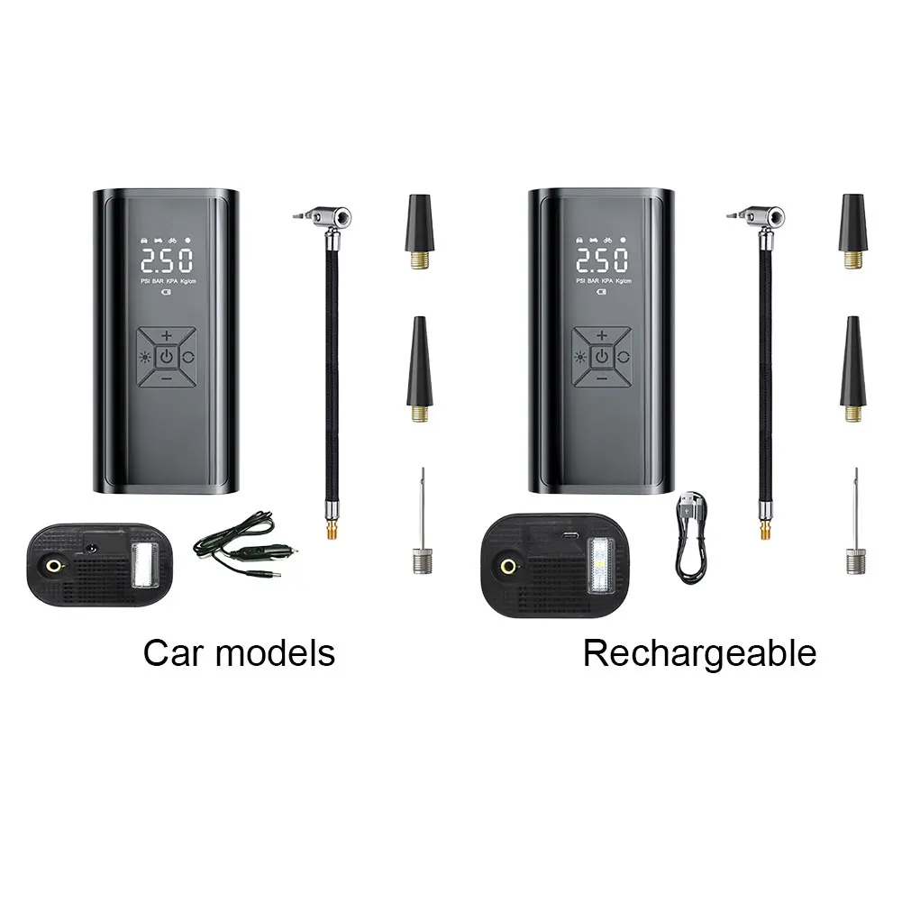 

Automatic Air Pump Intelligent Rechargeable Air Pump Wireless Multifunctional Air Pump for Vehicle Motorcycle for Car Tyre Balls