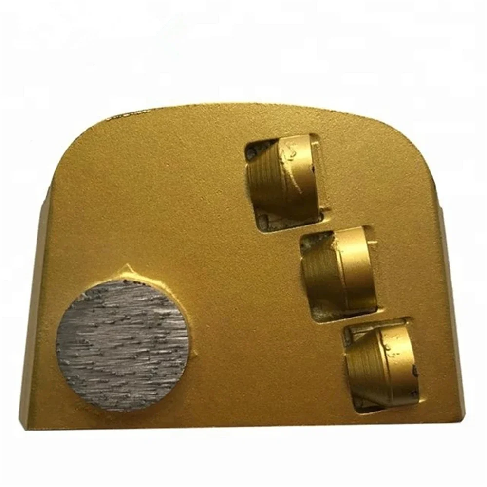 12 Uds GBLavina PCD zapatos de molienda almohadillas de diamante con un segmento redondo y tres cola de milano para eliminación de recubrimiento epoxi