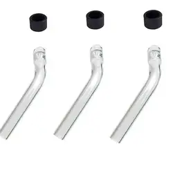 3Pcs Glass Stem Adapter for ARIZER SOLO 2 AIR 2 ACCESSORIES with Silicone Cap Cover