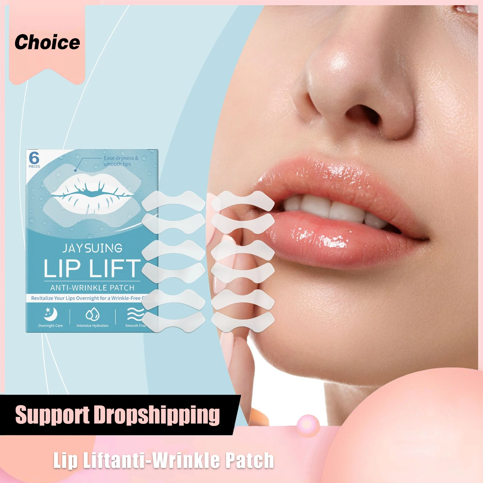 

Hyaluronic Acid Lip Firming Patch Promote Collagen Regeneration Increase Elasticity Reduce Fine Lines Moisturize Repair Lip Mask