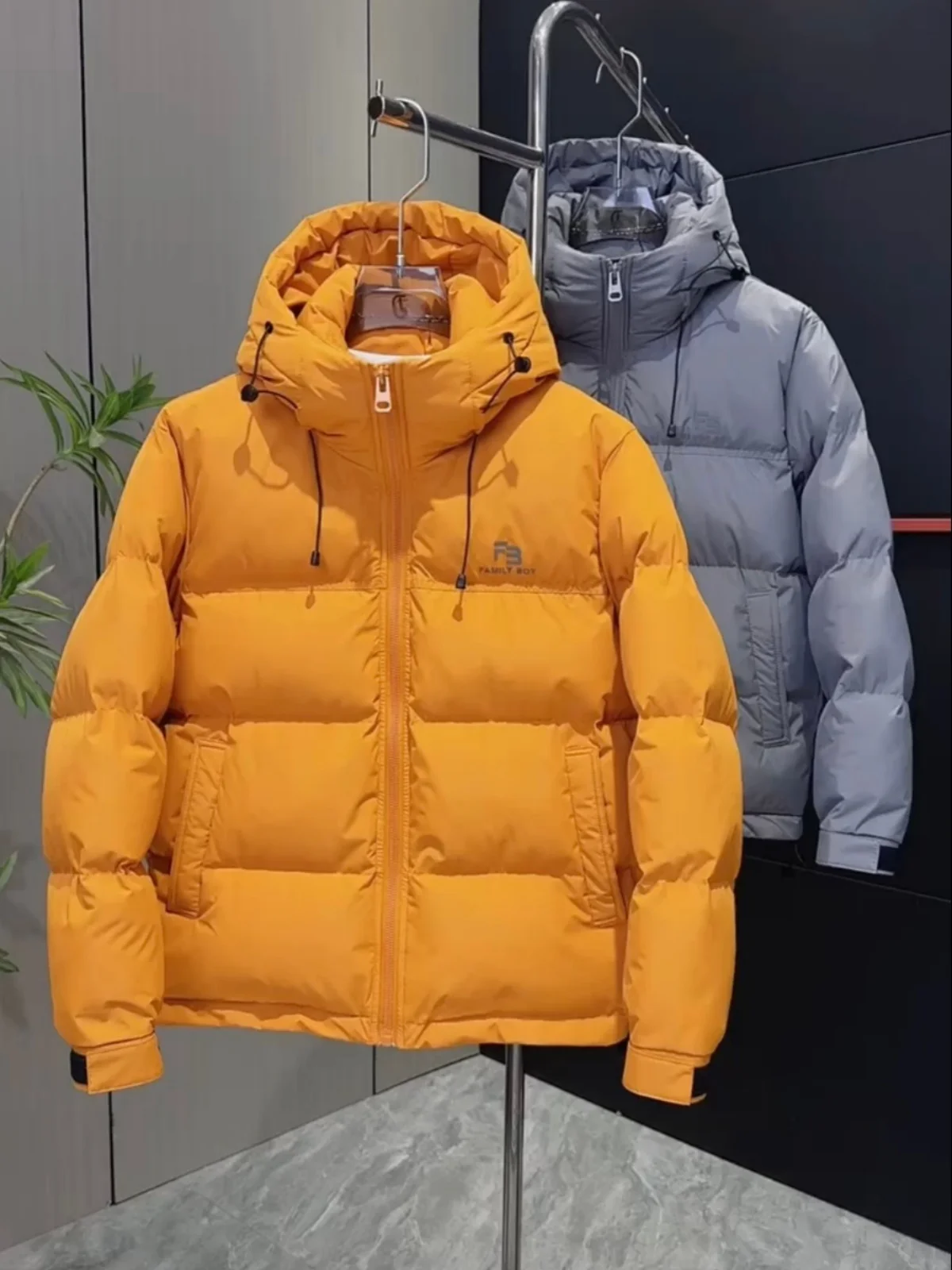 Men's Winter Heavyweight Cloud Soft Cotton Outdoor Windproof Hooded Jacket Casual All-Match Warmth Bread Coat Polyester Filling