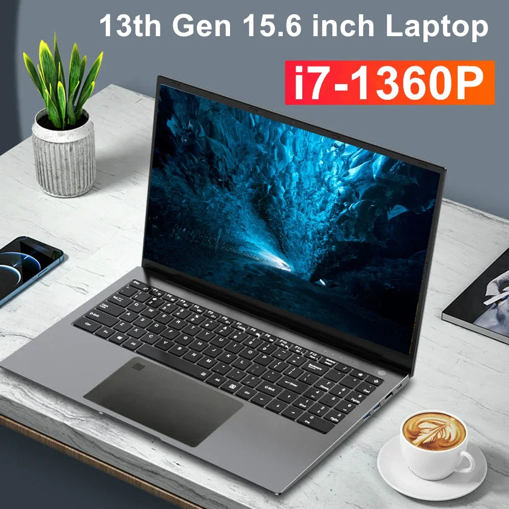 15.6 Inch Gaming Laptop i9 Intel i7 1360P 1260P NVIDIA MX550 4G IPS Fingerprint Office Ultrabook Slim Notebook Windows 11 WiFi