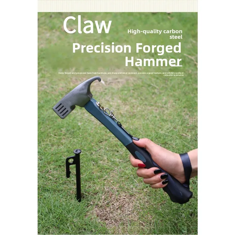 20oz Claw Hammer Multi‑Functional Tent Stake Remover Outdoor Camping Canopy Ground Nail Hand
