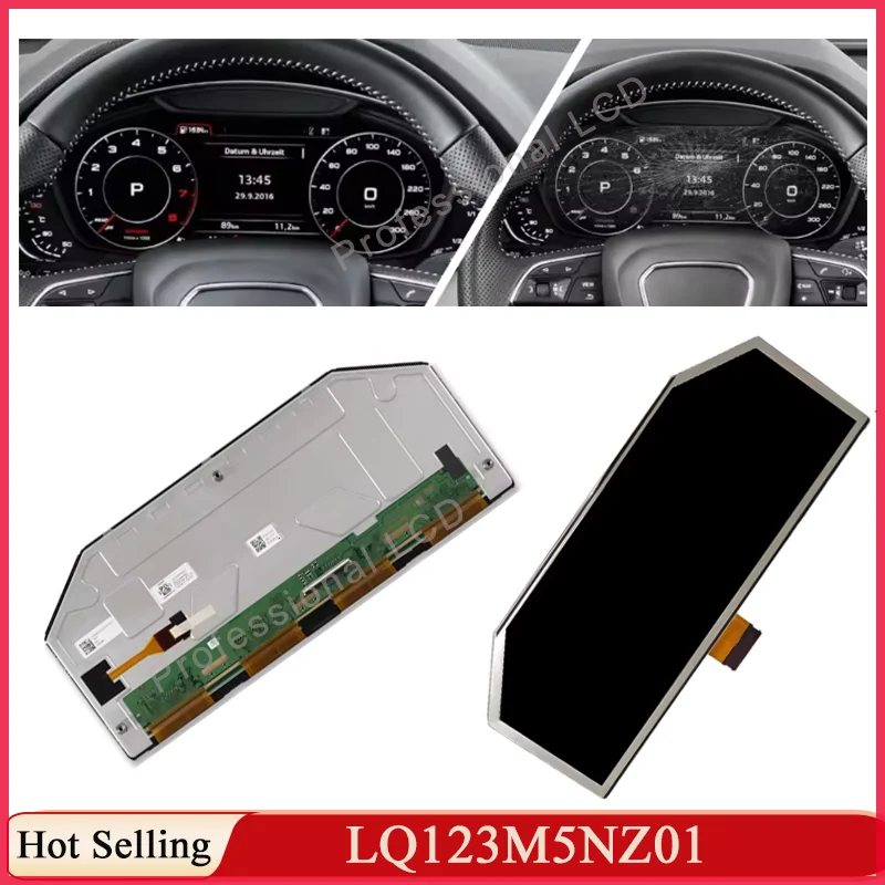 Original 12.3 Inch LQ123M5NZ01 Dashboard LCD Display Screen Panel For Q8 Q7 Q5 Q3 A6 Instrument Cluster LCD Panel LQ123M5NZ01