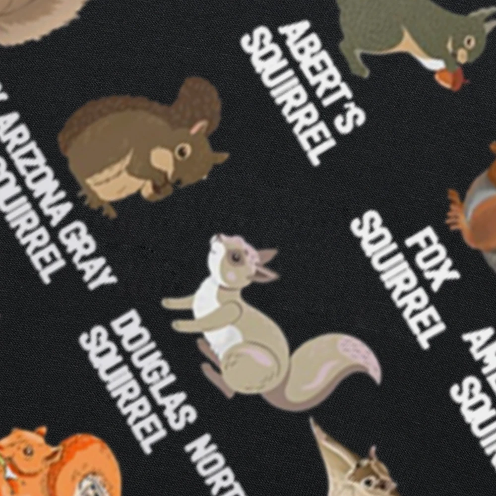 Arten von Eichhörnchen, lustige Eichhörnchen-Grafik-T-Shirts, modisches, lässiges T-Shirt für Herren und Damen, 100 % Baumwolle, lockeres, übergroßes T-Shirt – Detail 4