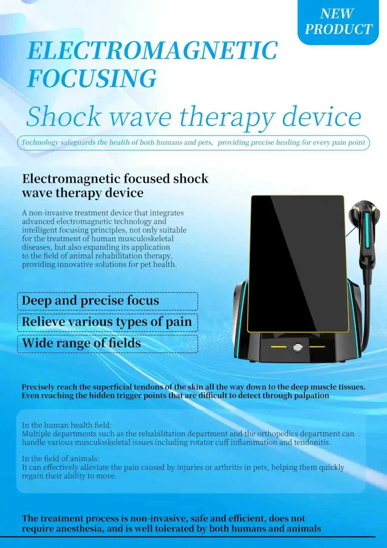 Electromagnetic Pain Removal Breast Massage Physical Therapy Machine Pain Relief Lymphatic Drainage Physical Therapy Machine