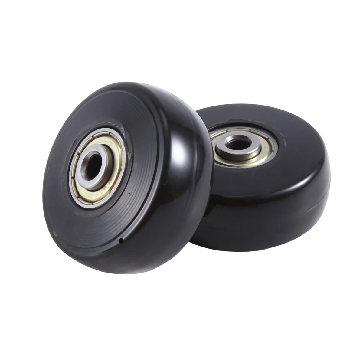 A97G 50X22mm مجموعة من 2 عجلات بديلة لحقيبة الأمتعة، عجلات دوارة من البولي يوريثان، مجموعات إصلاح محامل من الفولاذ الكربوني