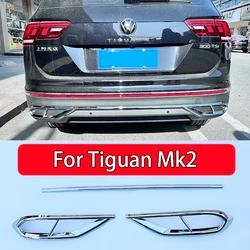 For Vw Tiguan 2020 Mk2 Chrome Exhaust Diffuser Car accessories TSI TDI High line Tiguan MK2 ABS Chrome stying Exhaust Accessory