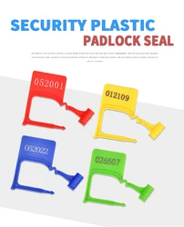 100PCS disposable luggage plastic padlocks sealing elements lockboxes safety padlocks with identification numbers