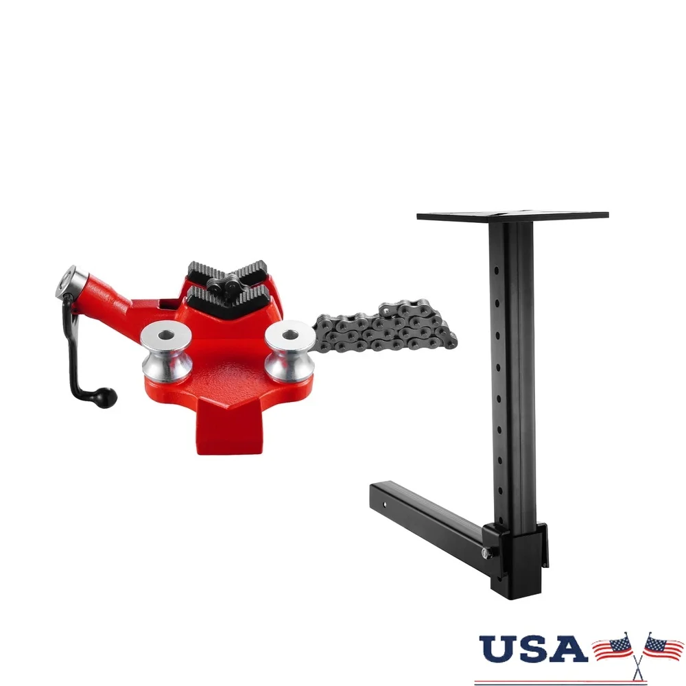 

Chain Vise Workbench Hitch Mount Plate Carrier Adjustable Height Pipe Clamping 1/8 to 5 Inch Heavy Duty Durable Tool