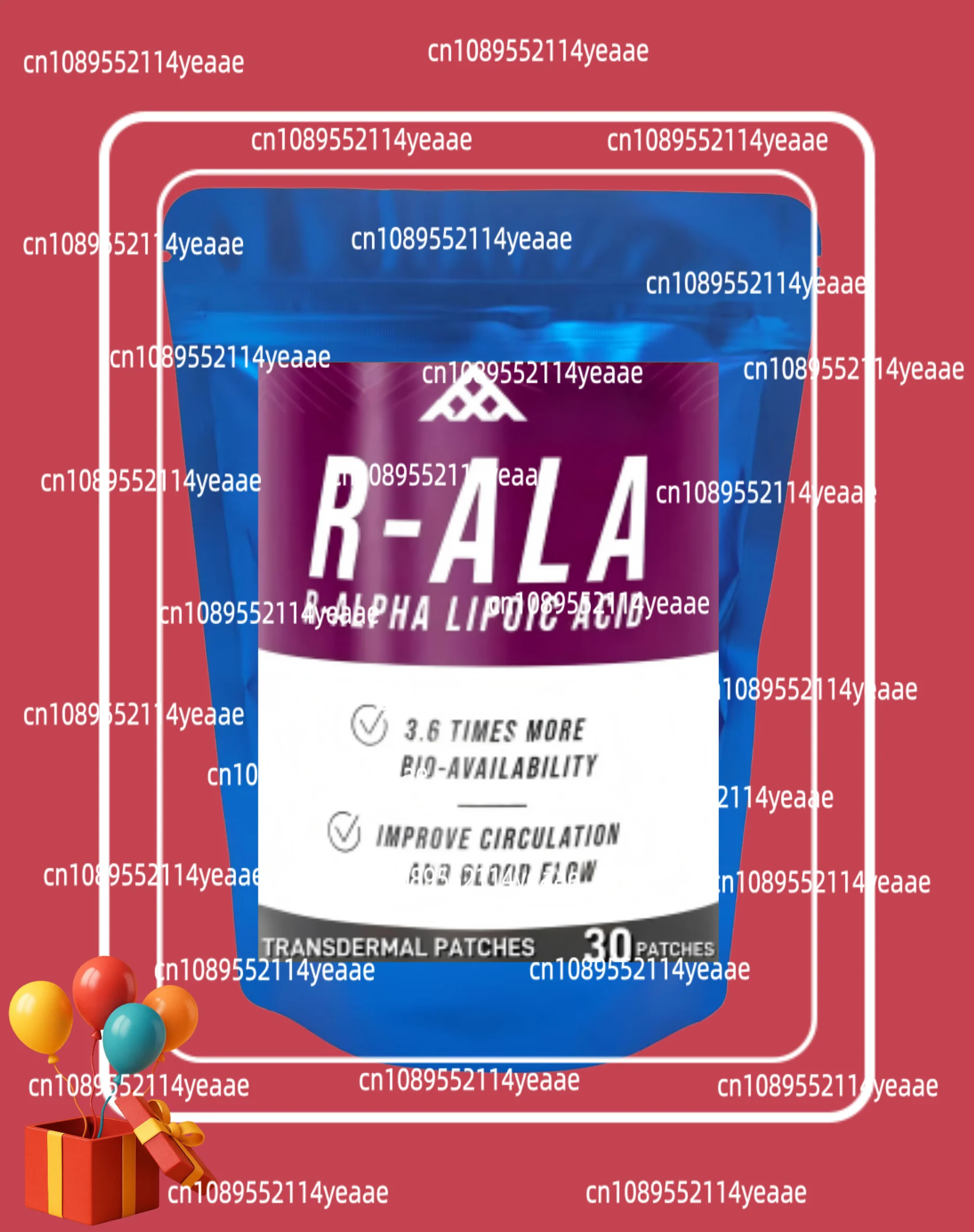 30 parches Parches Transdermicos de ácido lipoico R-alpha para soporte de nervios, energía y metabolismo